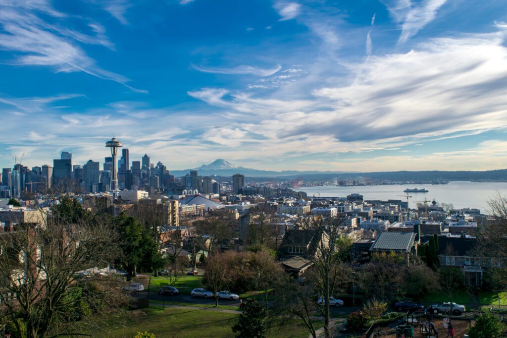 kerry park is a must see on a long weekend in seattle